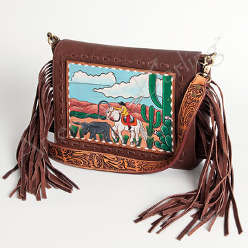 American Darling Clutch Hand Tooled Genuine Leather Western Women Bag Handbag Purse | Purses for Cute